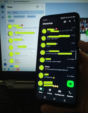 Переписка в WhatsApp Web