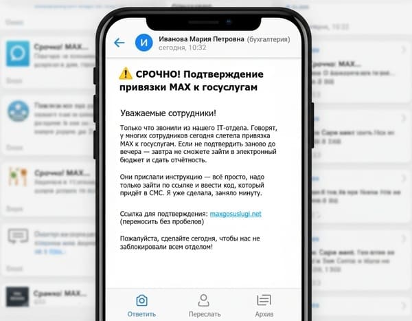 Взлом MAX через фишинг в рабочей почте